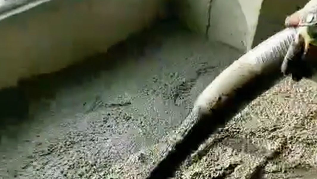 陜西地區(qū)34層地暖回填施工，40泵出料效果反饋