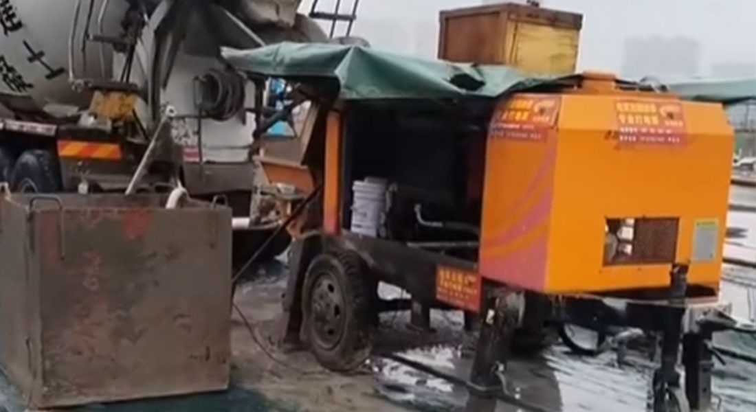 咸陽工地趕工期，就用科瑪森這臺高壓40泵，出料快效率高